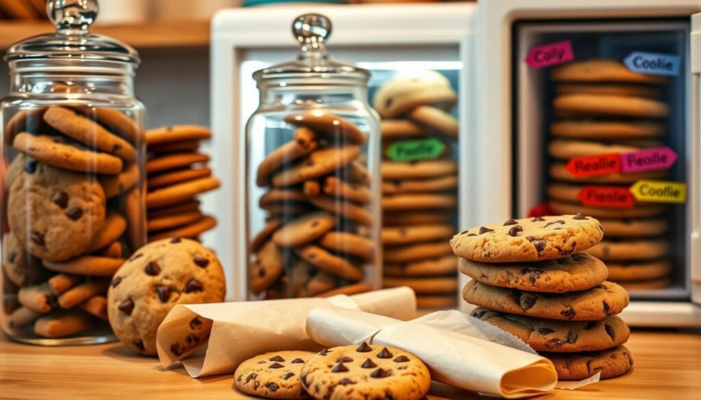 Storing chocolate chip cookies